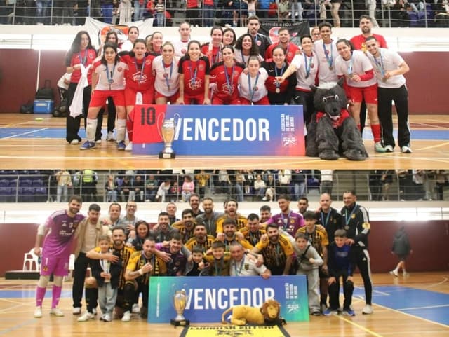 Lusitânia de Lourosa FC e CCDR Covão do Lobo levantam Taças Distritais